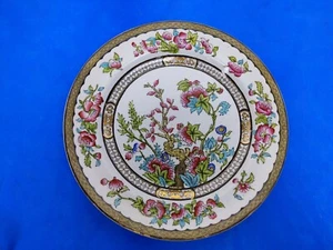 Antiker Ridgways Blumenmuster indischer Baum Vesper Farbteller mit Golddetail 10 Zoll - Bild 1 von 8