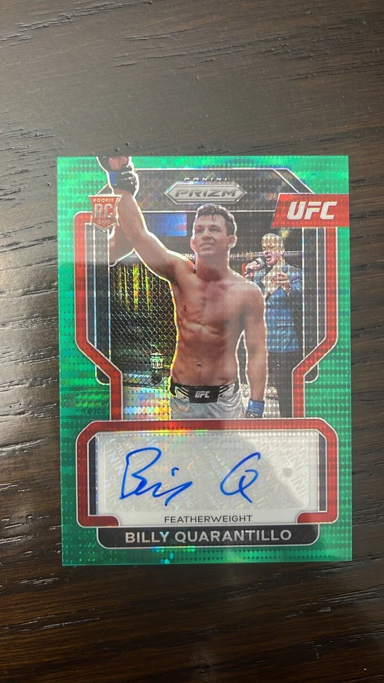 Billy Quarantillo RC Green Pulsar Auto /25 RC 2022 Panini Prizm UFC - Image 1 of 1