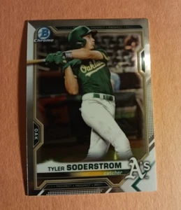2021 Bowman Chrome Prospects #BCP-217 Tyler Soderstrom Oakland Athletics Rookie - Picture 1 of 2