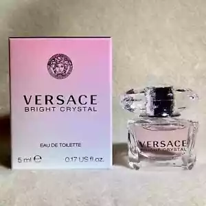 Versace Bright Crystal Eau de Toilette EDT 0.17 oz / 5mL Travel Mini NIB - Picture 1 of 6