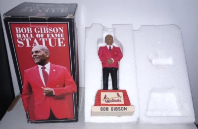 Estatua del Salón de la Fama de Bob Gibson - Cardenales de San Luis SGA - Todavía en caja - Buena Foto 1 de 4