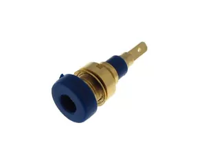 HQ 2mm Banana Socket Panel Mount Solder Gold plated - Blue - Picture 1 of 1