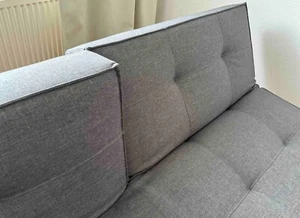 Innovation SPLITBACK 2er Schlafsofa Klappsofa Sofabett, Stoffbezug, grau - Bild 1 von 13