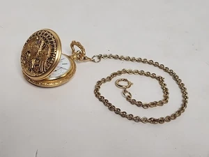 Orologio da tasca svizzero vintage Arnex 17 Jewel Incabloc EAGLE AMERICA - E pluribus unum - Foto 1 di 20