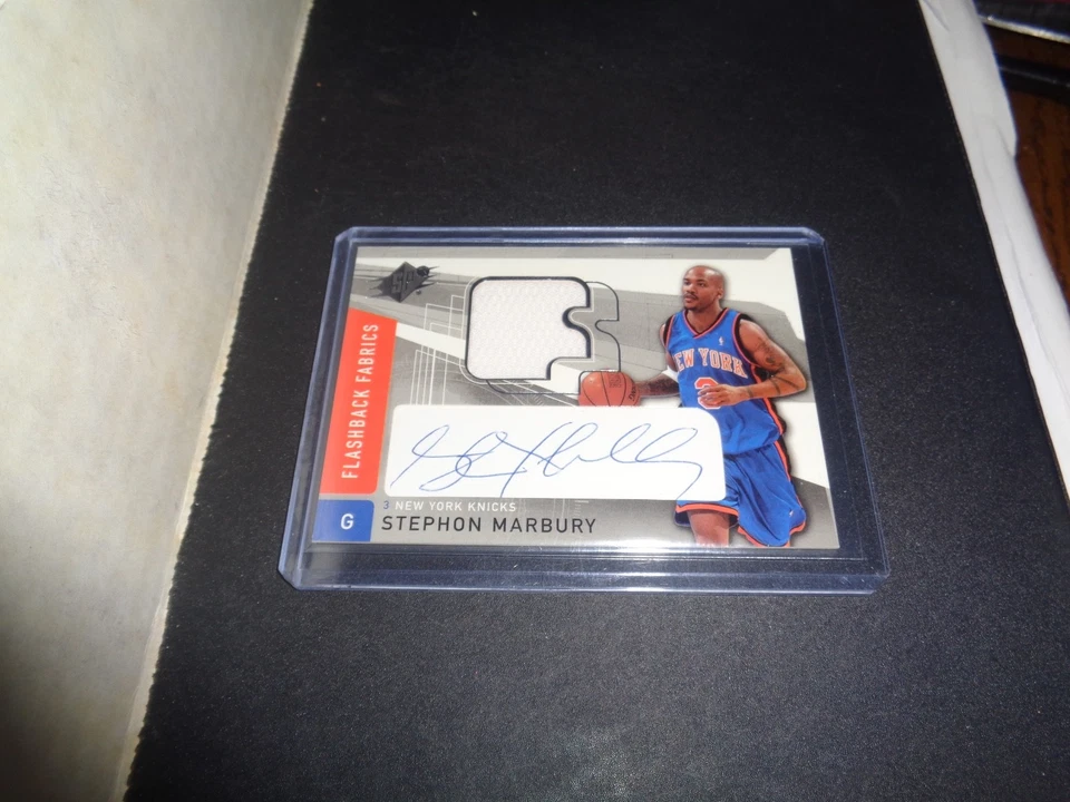 Stephon Marbury 2003-04 SPX "Flashback Fabrics" AUTO JERSEY RELIC SP! KNICKS! $$ - Image 1 of 1