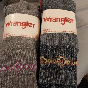 4 Paar Wrangler Crew Socken, Carolina Hosiery, Merinowolle - Bild 1 von 4