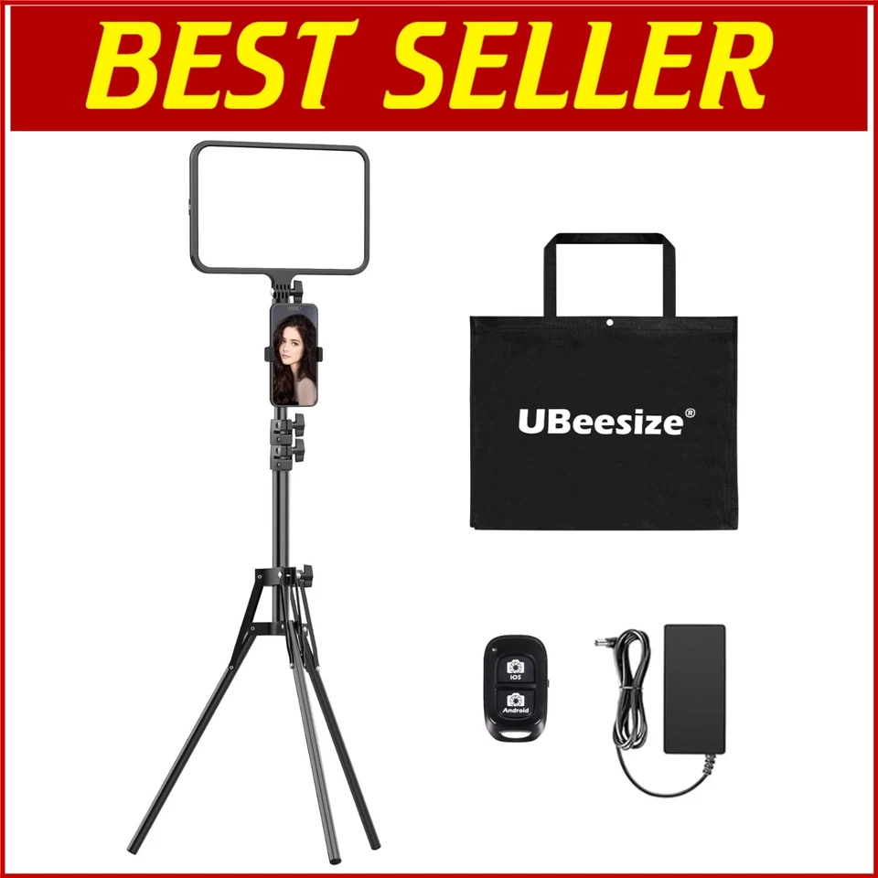 Versátil Kit de Luz de Anillo LED de 20W con Trípode de 65” y Control Remoto para Creación de Contenido Foto 1 de 4