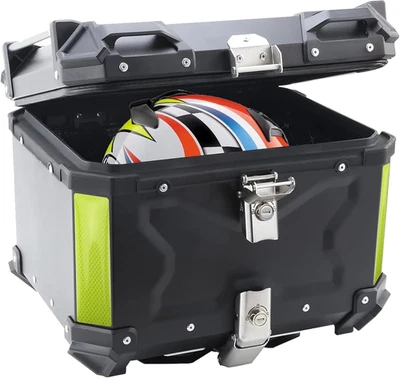 45L Motorrad-Topcase Aluminium Motorradkoffer Tour-Heckbox universelles Schwarz - Bild 1 von 4