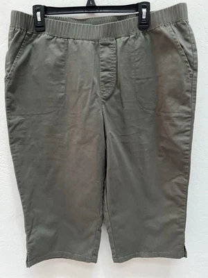 Pedal de bolso Denim & Co How Timeless Stretch Twill 2 empurradores musgo grande - Imagem 1 de 4