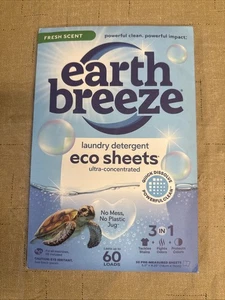 Earth Breeze Waschmittel Öko Blätter - 60 Ladungen frischer Duft - Brandneu - Bild 1 von 2
