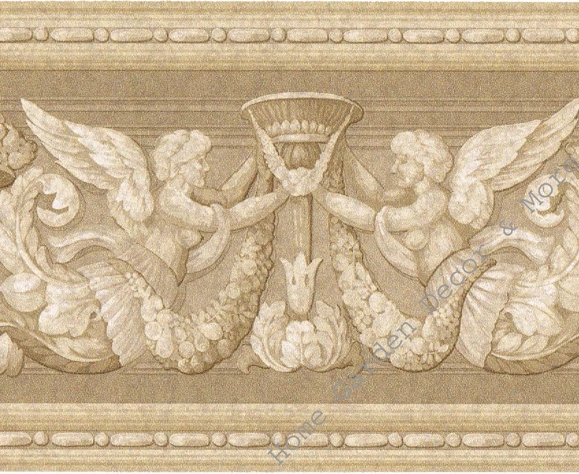 Graham & Brown Vinyl Beige Wallpaper Border 96243 - - Fast Ship - -