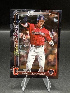 2025 Topps Serie 2 Kyle Manzardo #557 Future Stars Diamante Negro/10 Guardianes - Imagen 1 de 3