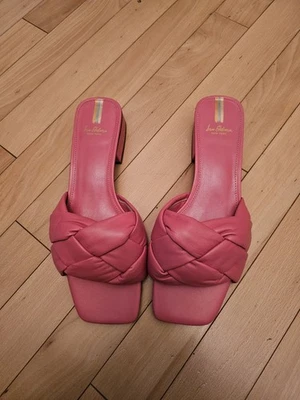Sandalia Sam Edelman Dawson Puntera Cuadrada Caliente Barbie Rosa Talla 9.5 Minimalista Elegante Foto 1 de 4