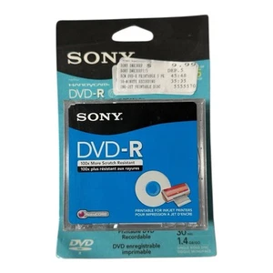 Sony Handycam DVD-R Printable Recordable 5-Pack New Sealed - Picture 1 of 2