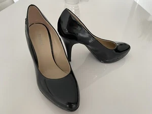neue Pumps High Heels Gr. 39 Deichmann Graceland schwarz Absatz Schuhe glänzend - Bild 1 von 15