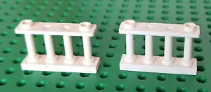 Lego 2 x Zaun Element 30055 weiß 1x4x2 Absperrung Zubehör - Bild 1 von 1