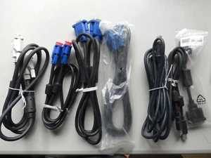 1x DVI-D TO DVI-D Cable (male to male) + 3x VGA cables + 3 various cables - Picture 1 of 4