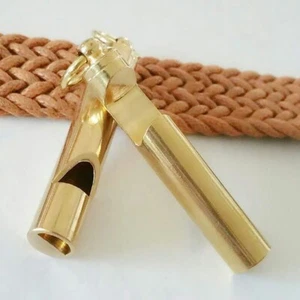 Llavero Silbato Portátil Latón Entrenamiento de Supervivencia de Emergencia EDC Llavero Caza - Imagen 1 de 6