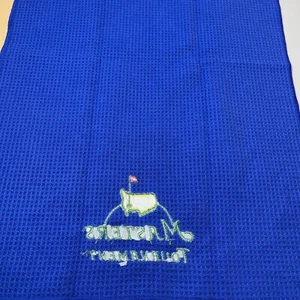 Masters Tournament Golf Towel 15” X 23” Blue microfiber Material NEW ! - Picture 1 of 4