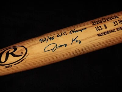 BATE AUTOGRAFIADO POR JIMMY KEY (YANKEES / BLUE JAYS) - ¡Bate usado de entrenamiento de primavera! Foto 1 de 2