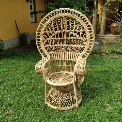 ORIGINAL CIRCA 1970'S EMMANUELLE PEACOCK WICKER ARMCHAIR ICONIC CLASSIC STYLE Cover