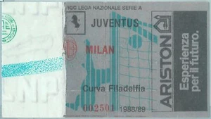 68469  - Vecchio  BIGLIETTO PARTITA CALCIO - 1988 / 1989 :  JUVENTUS / MILAN - Picture 1 of 1