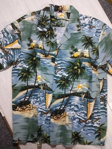 Aloha Republic Made in Hawaii Vtg Short Slv Hawaiian Cotton Camp Shirt Size XXL - Picture 1 of 9
