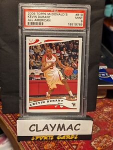 KEVIN DURANT MCDONALDS TRUE ROOKIE 1ST CARD EVER 2006 TOPPS PSA 9 XRC QTY