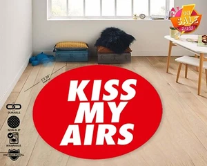 Kiss My Airs Rug, Street Style Carpet, Cool Modern Decor for Sneaker Lovers - Picture 1 of 10