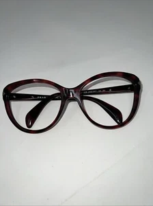 PRADA SPR15P KAQ-0A7 59mm Burgundy Red Havana Sunglasses Italy "No lens" - Picture 1 of 4