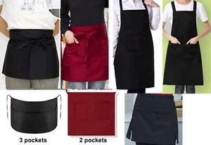 Grembiuli Uomo Donna Per Cucina Ristorante Chef Camerieri Cucina con Tasche - Foto 1 di 12