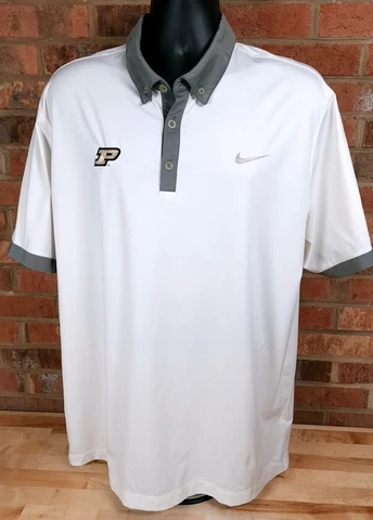 Nike Golf Dri Fit Purdue Boilermakers Polo Shirt Men's XL Cover