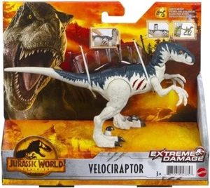 Velociraptor serie de películas Jurassic World Dominion 2022 daño extremo TOTALMENTE NUEVO - Imagen 1 de 4