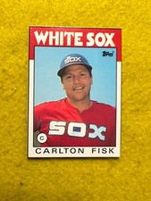 CARLTON FISK , CHICAGO WHITESOX 1986 TOPPS MLB BOX BOTTOM CARD E , RARE