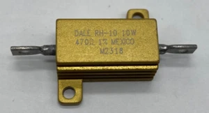 Vishay Dale wire wound resistor chassis mount RH010470R0FC02, 10 watt 470 ohm - Picture 1 of 2