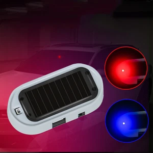 LED Falsa Solar Automóvil Alarma Alerta Flash Luz Seguridad Antirrobo Accesorios 1 PIEZA - Imagen 1 de 12