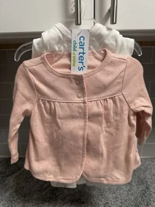 THREE (3) PIECE, 0-3 MONTHS CARTERS TOP+BOTTOM+ONE PIECE, BRAND NEW w/ TAGS - Picture 1 of 6