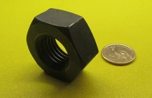 Metric Steel Hex Nut, DIN 934 Class 10 RH,  M24 x 3 x 41mm W x 19mm H, 3 pcs - Picture 1 of 10