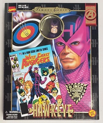 FAMOSA SERIE DE PORTADAS DE MARVEL COMICS VENGADORES ENSAMBLAR OJO DE HALCÓN 8" ULTRA POSABLE Foto 1 de 4