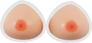 Self-adhesive Silicone Breast Forms B Cup Triangle Mastectomy Bra Enhancer - Picture 1 of 6