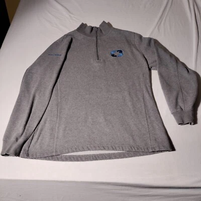 Camisa Polaris Cuarto Cremallera Manga Larga Gris con Logo Azul Talla Damas XL Foto 1 de 4
