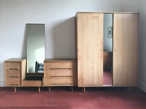 Stagg British Made Bedroom Furniture. Well Worn, Needs Varnishing.... - Picture 1 of 6