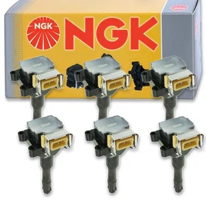 6 pcs NGK Ignition Coil for 1992-1995 BMW 325i 2.5L L6 - Spark Plug Tune Up qp - Picture 1 of 5