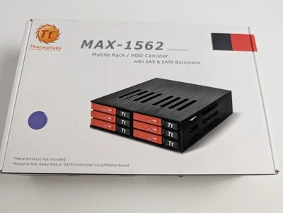 Thermaltake MAX-1562 Mobile Rack HDD Canister 6-Bay 2.5" SAS SATA SSD Enclosure - Image 1 of 4