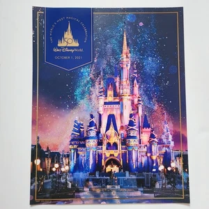 Walt Disney World 50th Anniversary Iridescent Commemorative Poster Print WDW - Picture 1 of 5