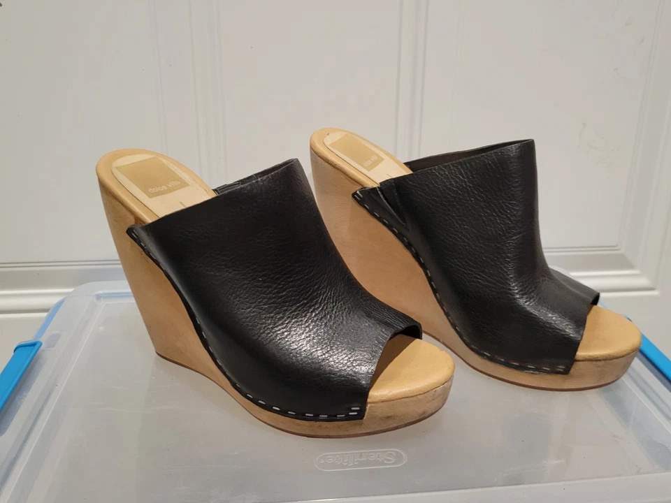 Летние сандалии на танкетке Dolce Vita Black Connee размер 6,5 - Изображение 1 из 4