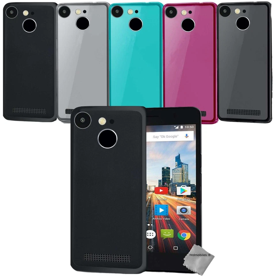 Housse etui coque silicone gel fine pour Archos 50F Helium + film ecran - Photo 1/1