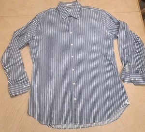 Peter Millar blau gestreiftes Hemd mit Knöpfen Herren L - Bild 1 von 8
