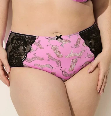 Braguita Lane Bryant Rosa Guepardo Tirantes Espalda Cheeky Talla Grande 26/28, 4X Foto 1 de 4