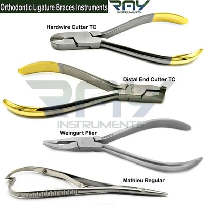 Alicate de ligadura de ortodoncia alambre duro y cortador de extremo distal TC Weingart Mathieu Foto 1 de 4